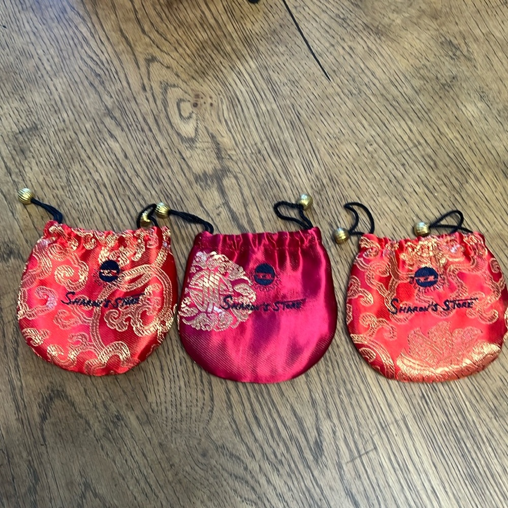 Silk jewelry bags.